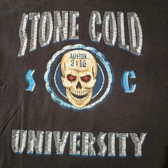 Vintage WWF Stone Cold University Class of 3:16 Tee XL Double Sided 90s Delta - Picture 4 of 6